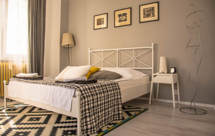 airbnb spálňa obývačka bukurešť